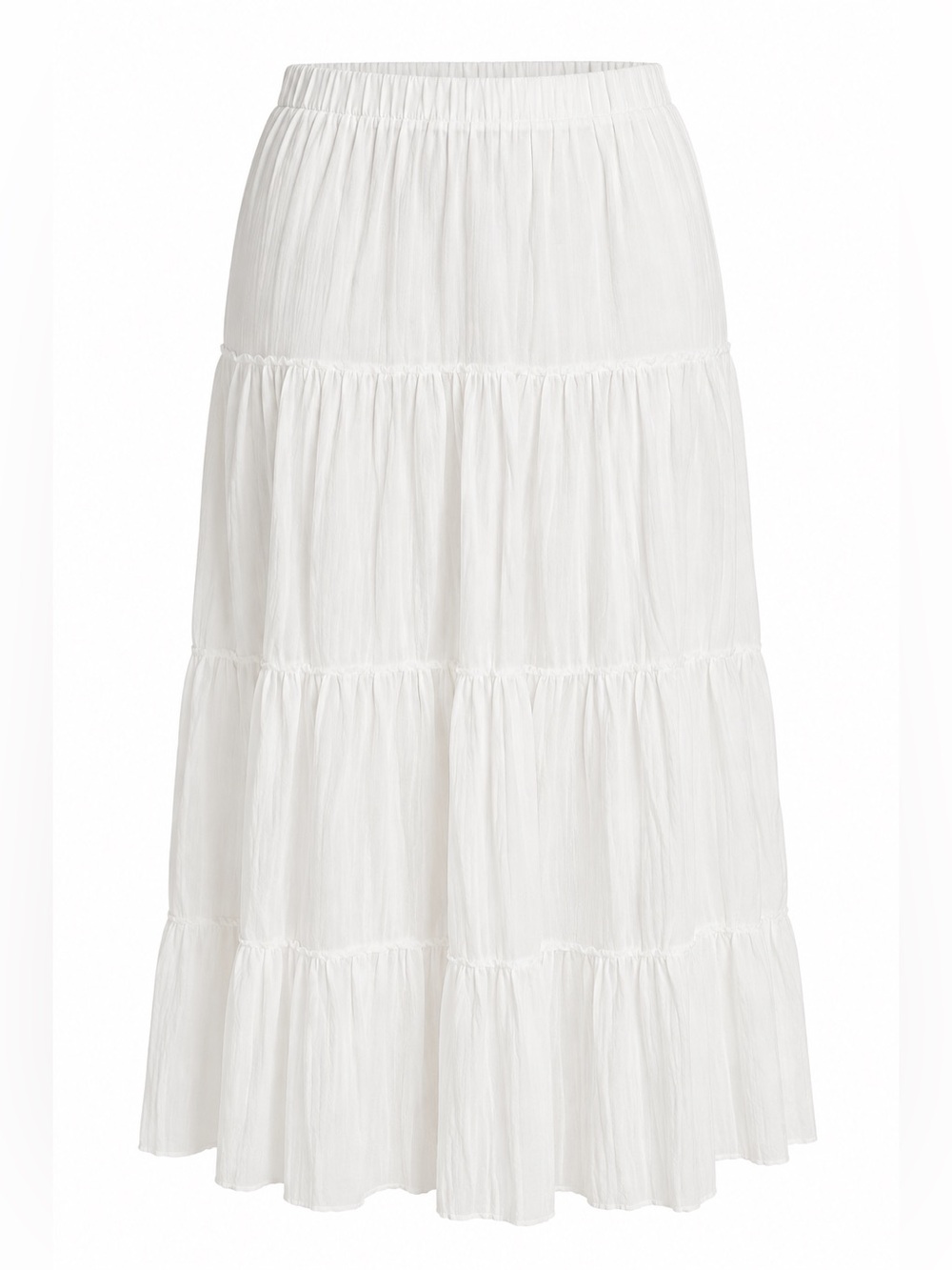 Brandy Melville White Tiered Maxi Skirt